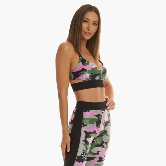 NEW KORAL BEAU‎ ENERGY SPORTS BRA BANDANA TROOP PAISLEY CAMO SMALL - Picture 3 of 10